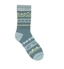 Socks|Passenger Nettle Organic Patterned Socks - Arctic