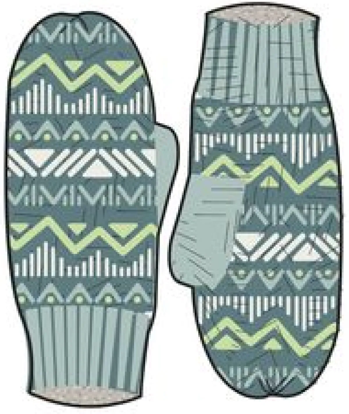 Gloves|Passenger Nettle Recycled Fleece Lined Mittens - Arctic
