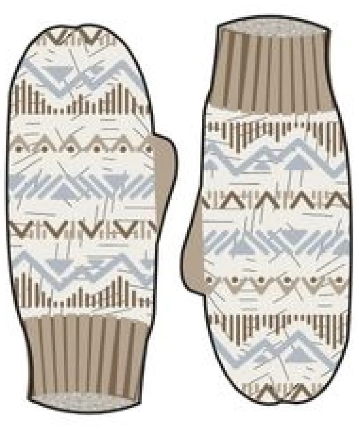 Gloves|Passenger Nettle Recycled Fleece Lined Mittens - Birch