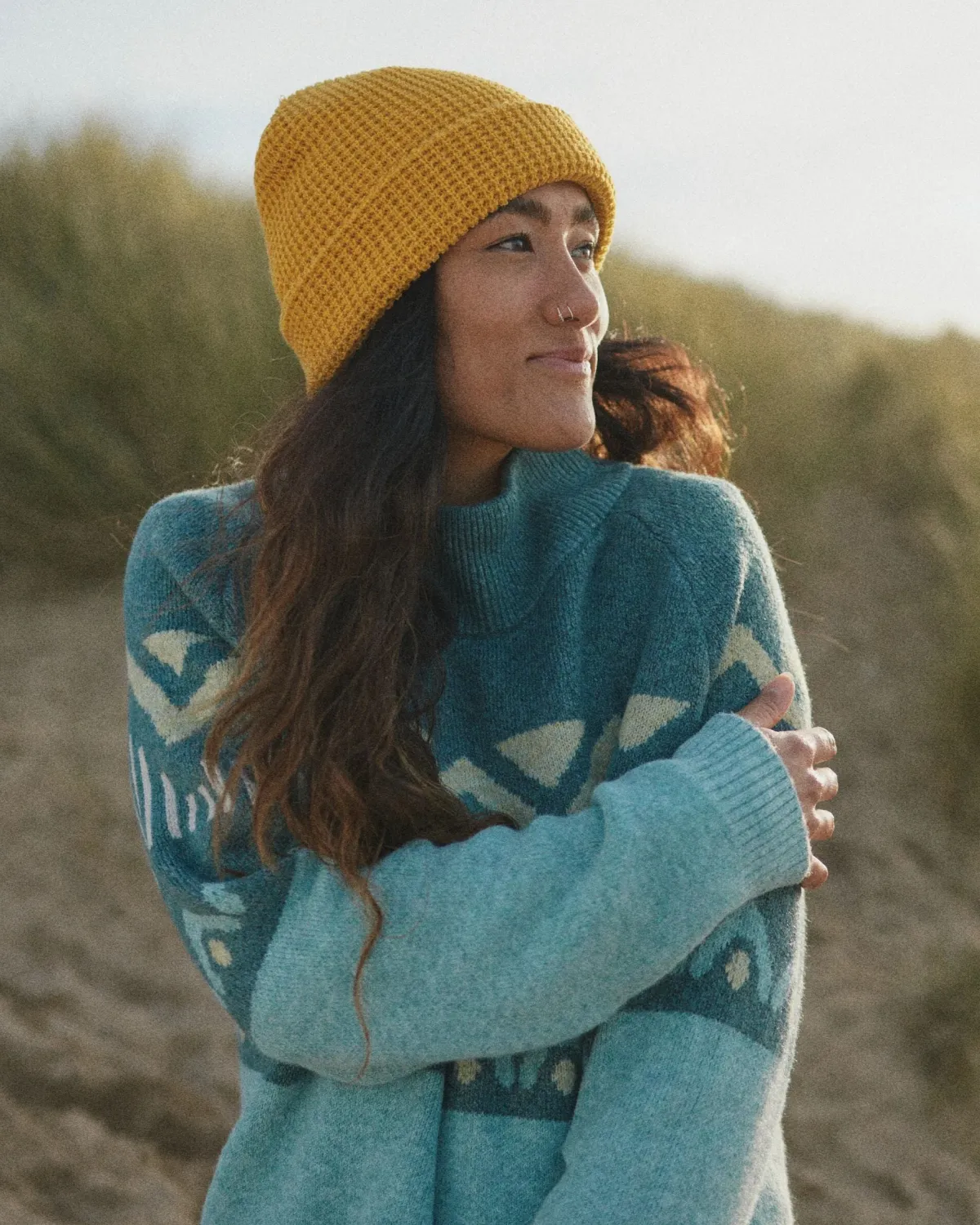 Knitwear|Sweaters|Passenger Nettle Recycled Knitted Sweater - Arctic