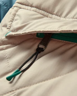 Insulated|Jackets|Passenger Ocean Recycled Insulated Half Zip Jacket - Feather