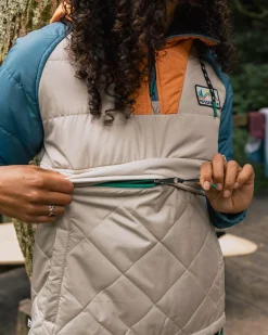 Insulated|Jackets|Passenger Ocean Recycled Insulated Half Zip Jacket - Feather