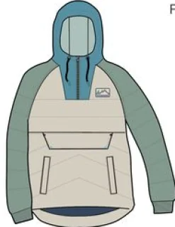 Jackets|Insulated|Passenger Ocean Recycled Insulated Half Zip Jacket - Pebble Gray PebbleGray