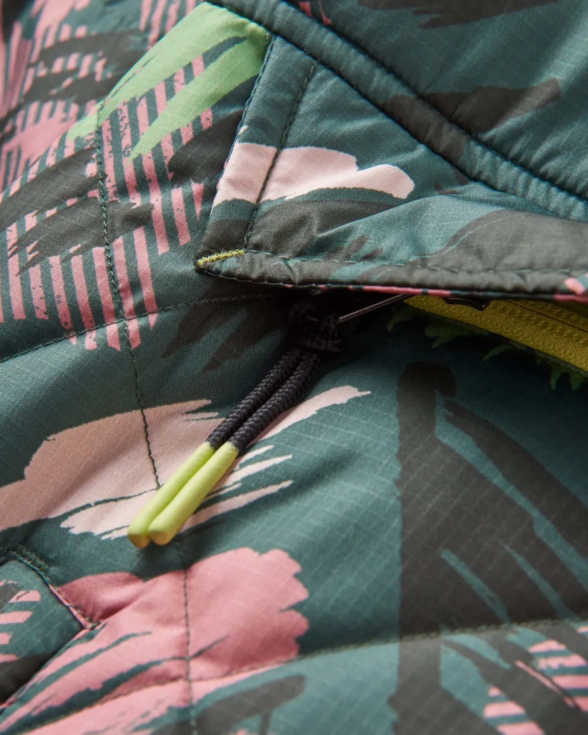 Jackets|Insulated|Passenger Ocean Recycled Insulated Half Zip Jacket - Abstract Mountain Fir Tree AbstractMountainFirTree