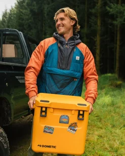 Jackets|Insulated|Passenger Oceanic Recycled Insulated Half Zip Jacket - Tidal Blue/Burnt Orange TidalBlue/BurntOrange