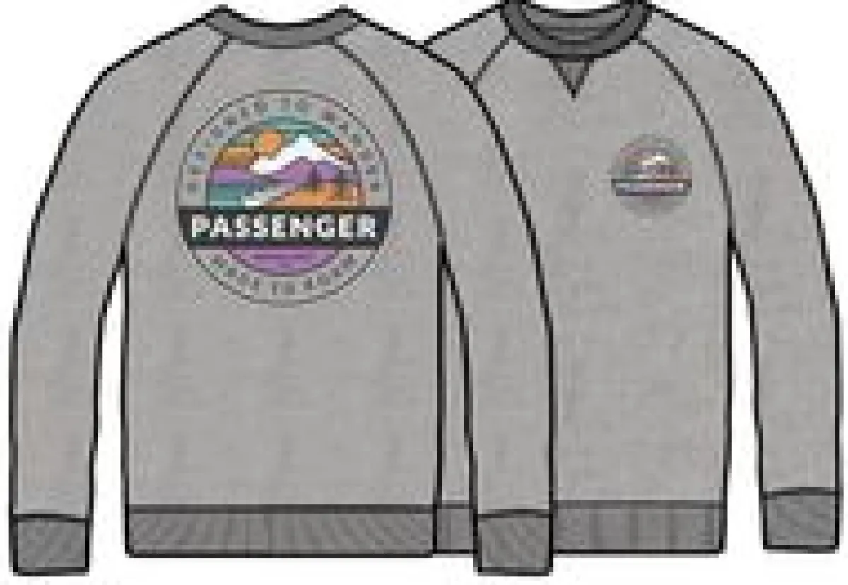 Sweatshirts|Hoodies & Sweatshirts|Passenger Odyssey Organic Cotton Sweatshirt - Mid Gray Marl MidGrayMarl