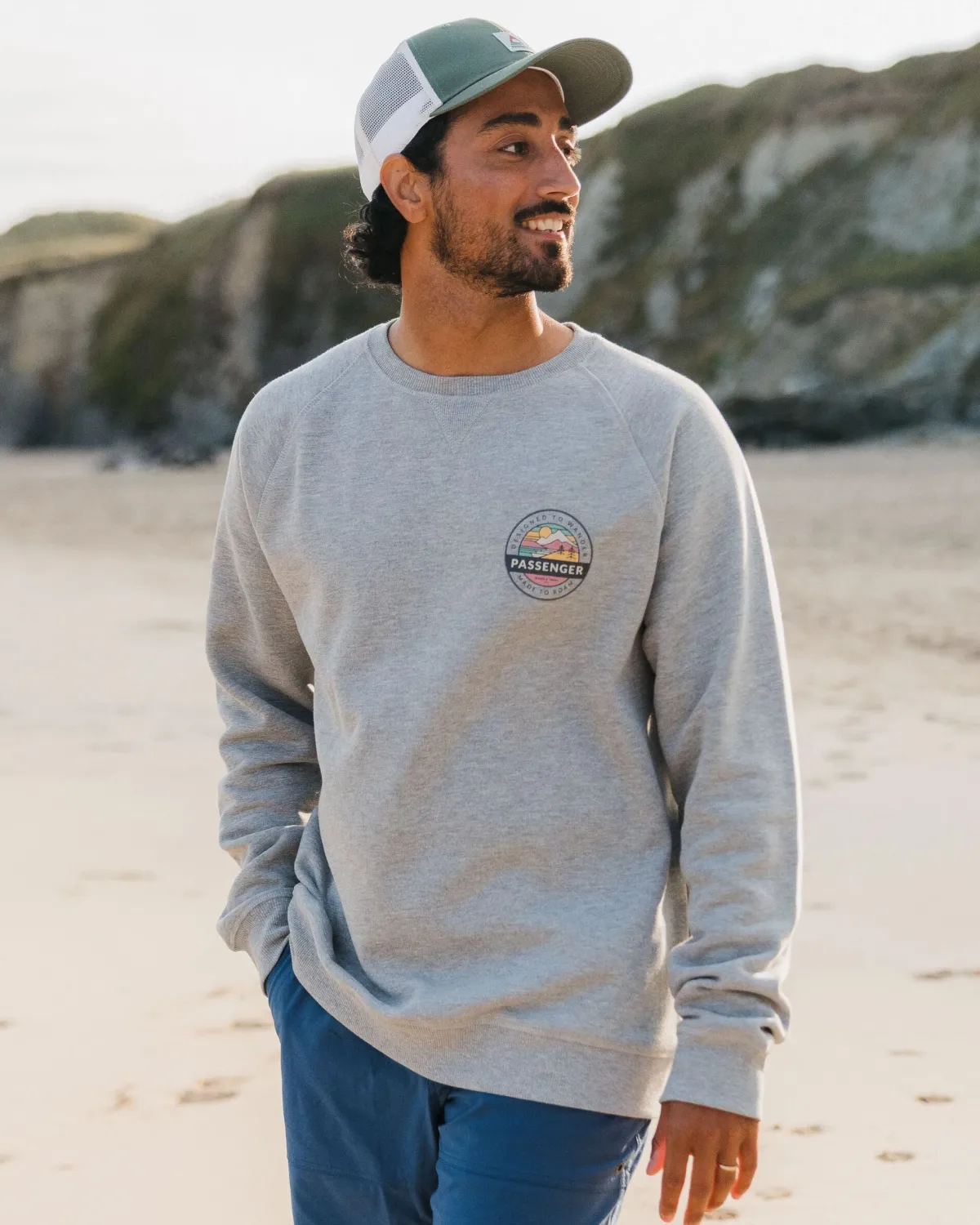 Sweatshirts|Hoodies & Sweatshirts|Passenger Odyssey Organic Cotton Sweatshirt - Mid Gray Marl MidGrayMarl