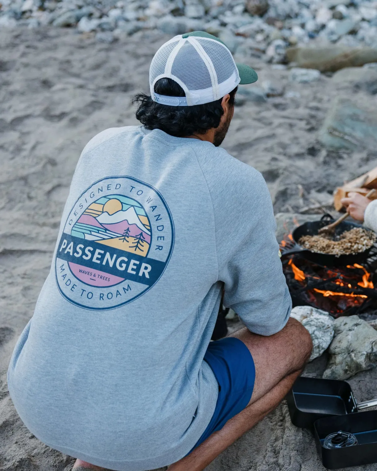 Sweatshirts|Hoodies & Sweatshirts|Passenger Odyssey Organic Cotton Sweatshirt - Mid Gray Marl MidGrayMarl