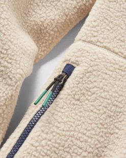 Fleece|Fleece|Passenger Offgrid 2.0 Half Zip Recycled Sherpa Fleece - Oatmeal/Navy Oatmeal/Navy