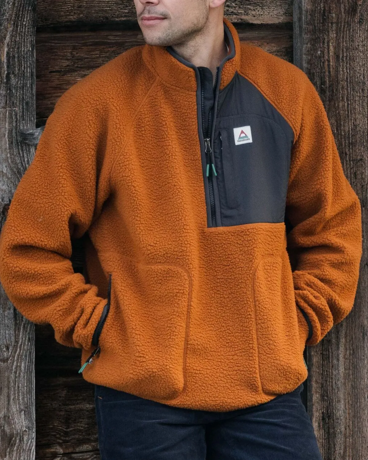 Fleece|Fleece|Passenger Offgrid 2.0 Half Zip Recycled Sherpa Fleece - Glazed Ginger GlazedGinger
