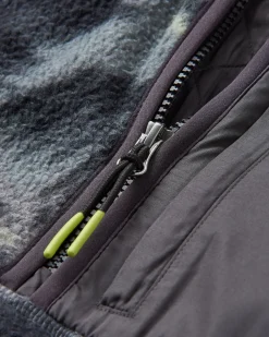 Fleece|Fleece|Passenger Offgrid 2.0 Half Zip Recycled Sherpa Fleece - Abstract Mountain Charcoal AbstractMountainCharcoal