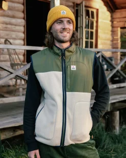Fleece|Fleece|Passenger Offgrid Recycled Sherpa Fleece Vest - Oatmeal/Khaki Oatmeal/Khaki