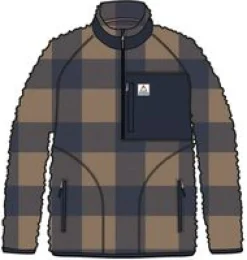 Fleece|Fleece|Passenger Offroad Recycled Sherpa Half Zip Fleece - Toffee/Rich Navy Buffalo Toffee/RichNavyBuffalo