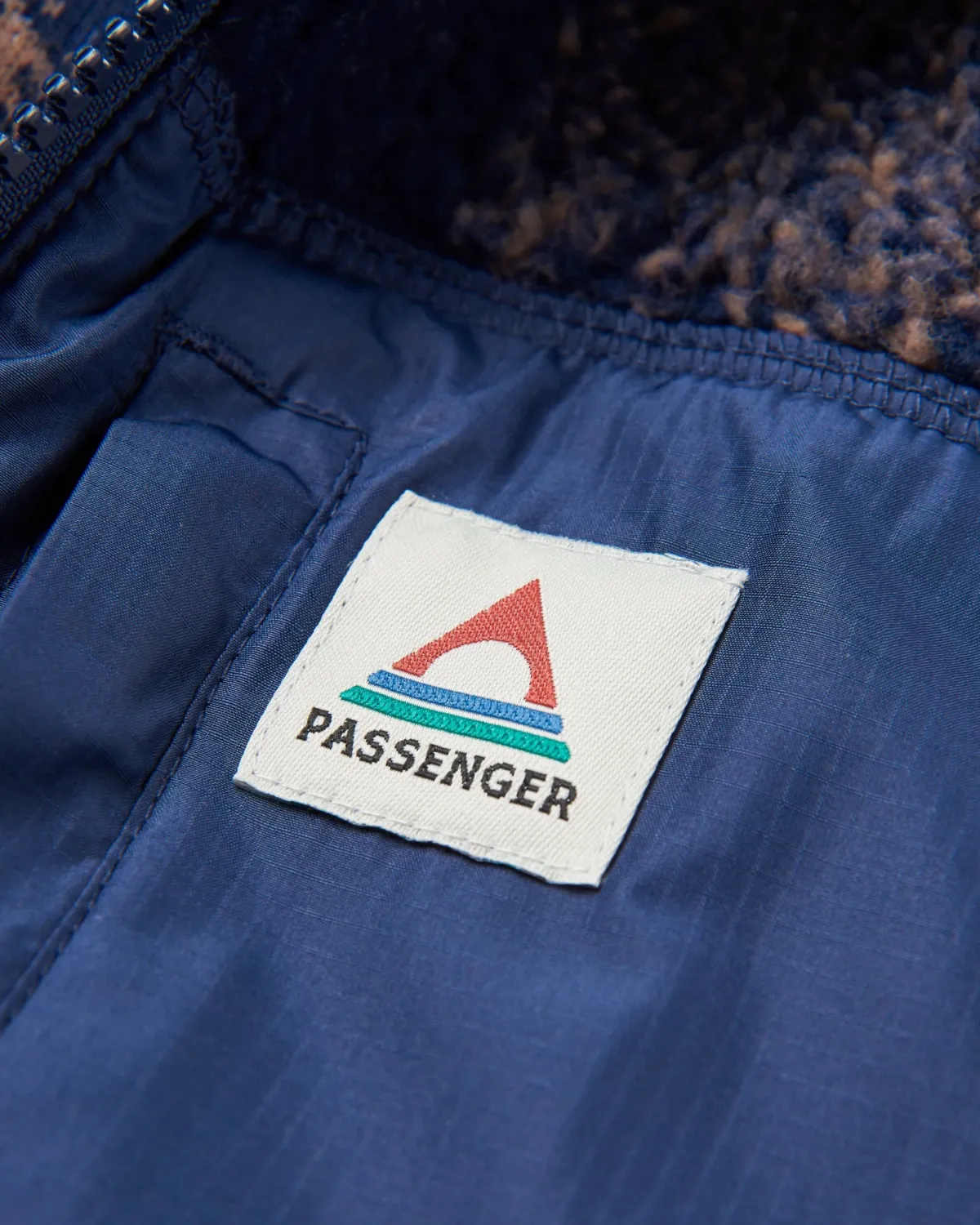 Fleece|Fleece|Passenger Offroad Recycled Sherpa Half Zip Fleece - Toffee/Rich Navy Buffalo Toffee/RichNavyBuffalo