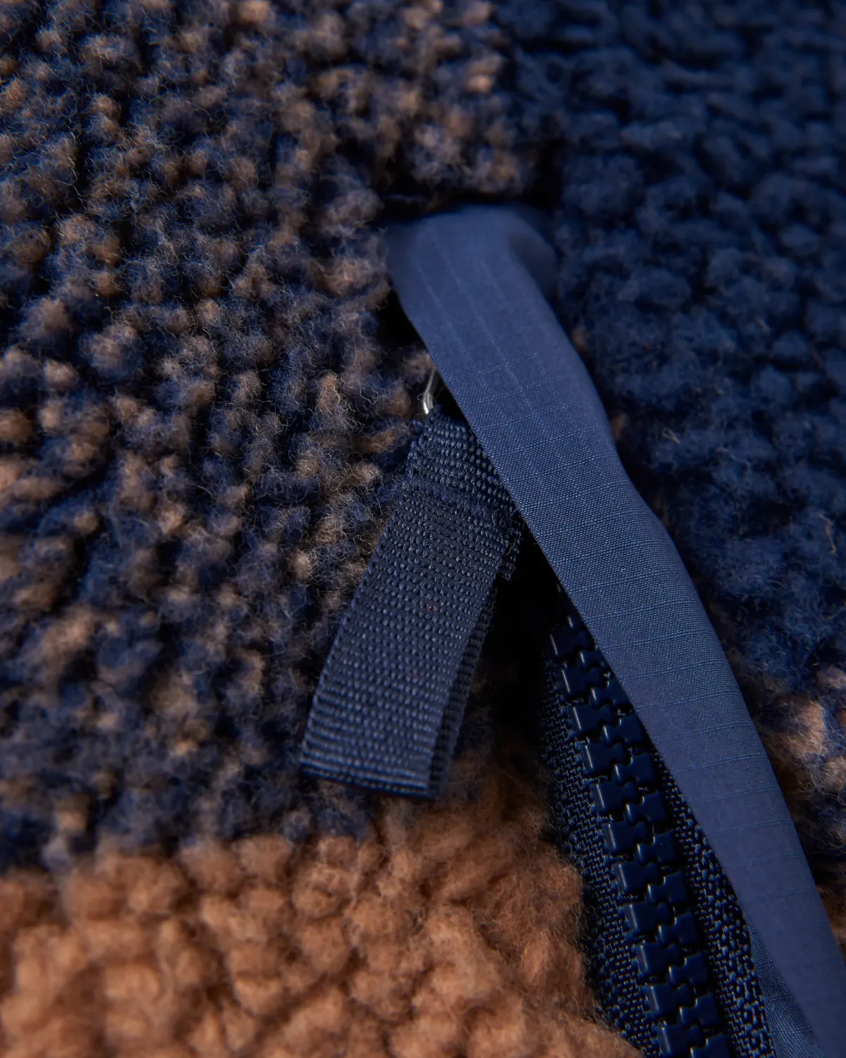 Fleece|Fleece|Passenger Offroad Recycled Sherpa Half Zip Fleece - Toffee/Rich Navy Buffalo Toffee/RichNavyBuffalo