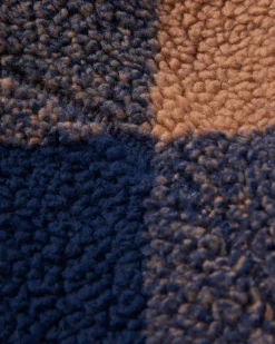 Fleece|Fleece|Passenger Offroad Recycled Sherpa Half Zip Fleece - Toffee/Rich Navy Buffalo Toffee/RichNavyBuffalo