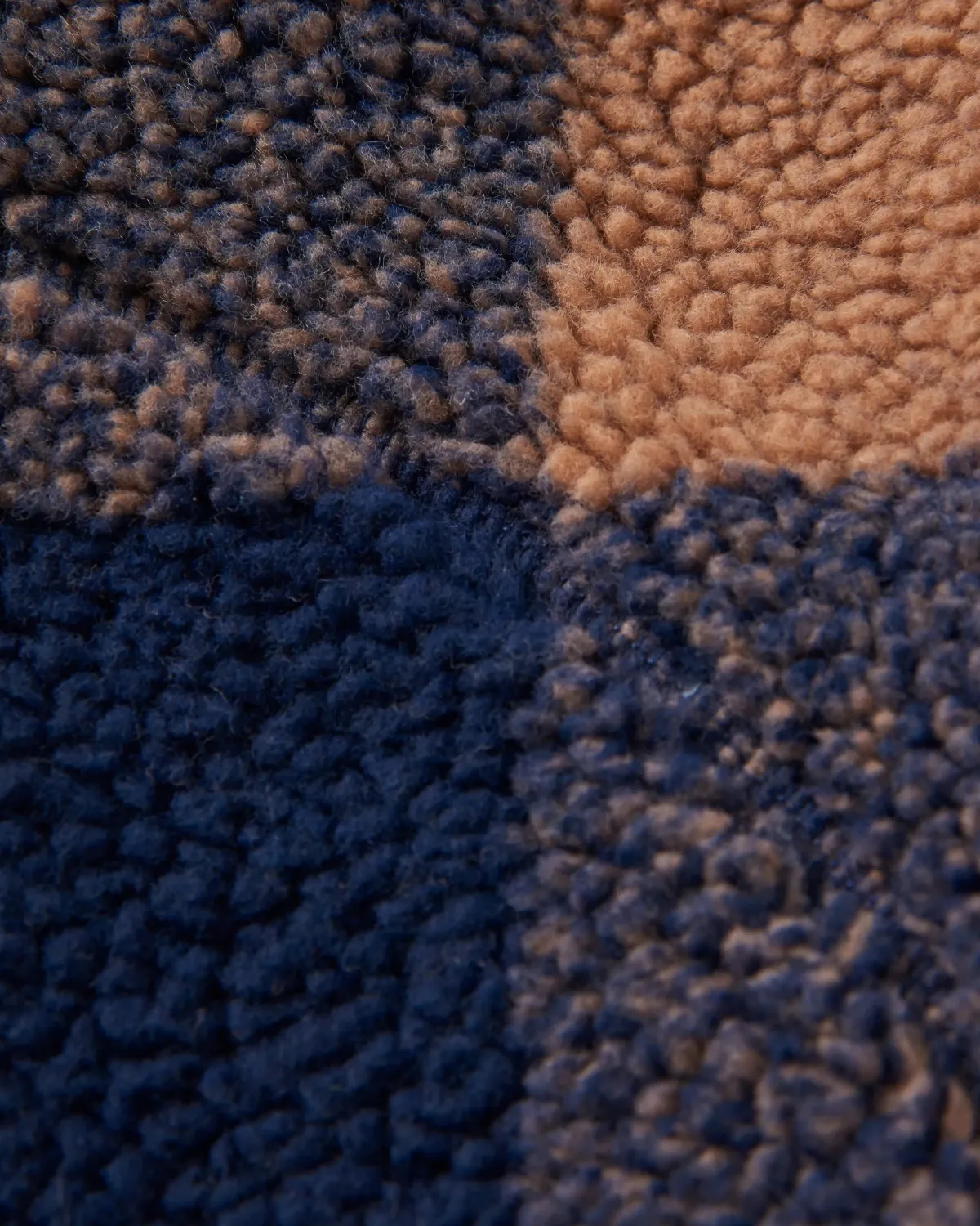 Fleece|Fleece|Passenger Offroad Recycled Sherpa Half Zip Fleece - Toffee/Rich Navy Buffalo Toffee/RichNavyBuffalo