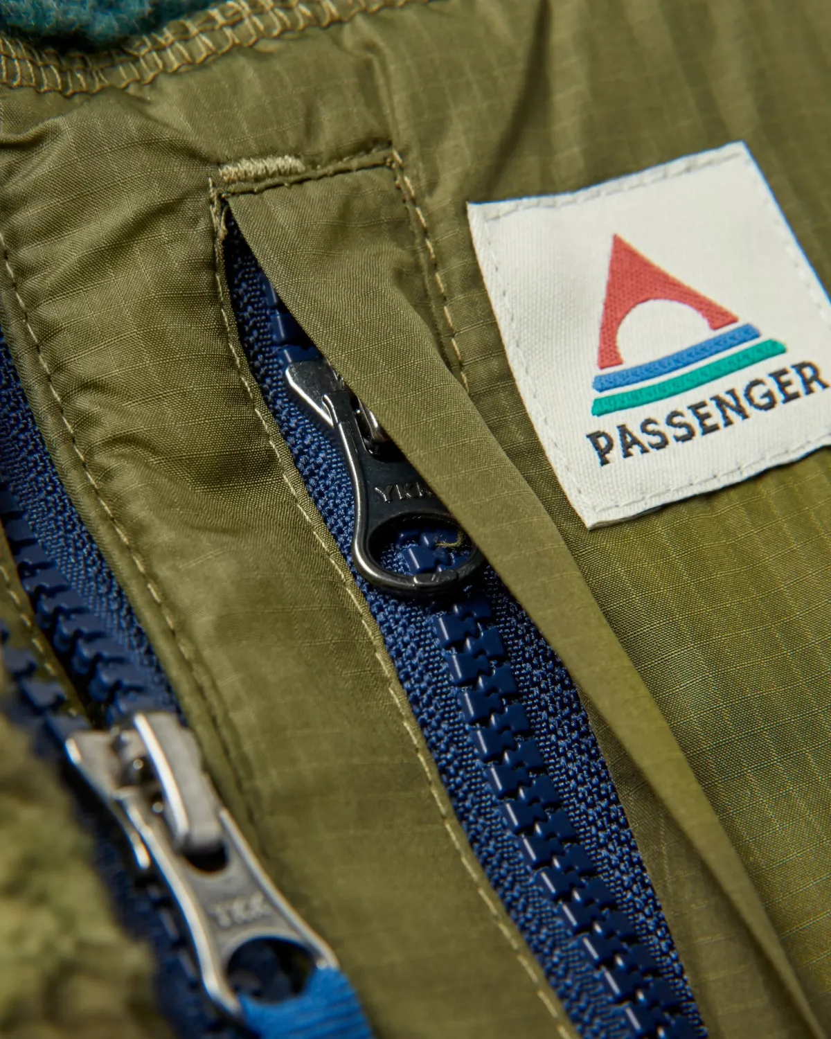 Fleece|Fleece|Passenger Offroad Recycled Sherpa Half Zip Fleece - Alpine Camo Khaki Green AlpineCamoKhakiGreen
