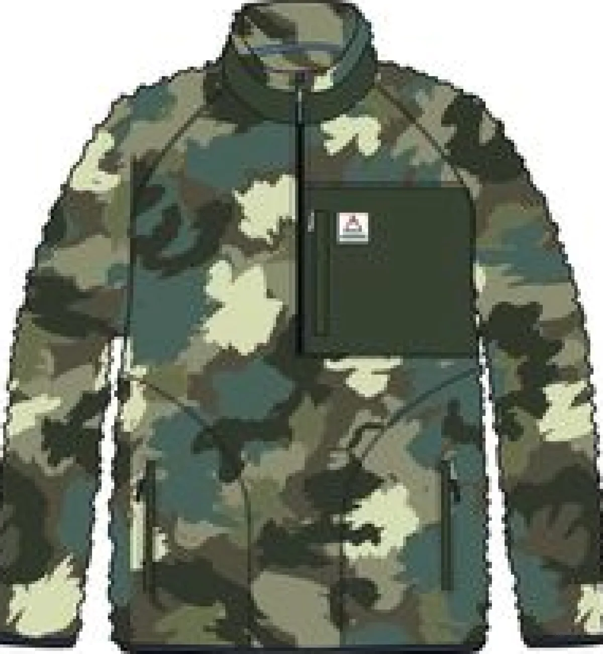 Fleece|Fleece|Passenger Offroad Recycled Sherpa Half Zip Fleece - Alpine Camo Khaki Green AlpineCamoKhakiGreen