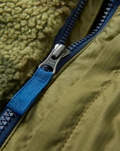 Fleece|Fleece|Passenger Offroad Recycled Sherpa Half Zip Fleece - Alpine Camo Khaki Green AlpineCamoKhakiGreen