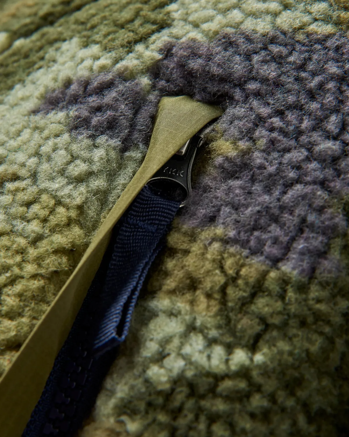 Fleece|Fleece|Passenger Offroad Recycled Sherpa Half Zip Fleece - Alpine Camo Khaki Green AlpineCamoKhakiGreen
