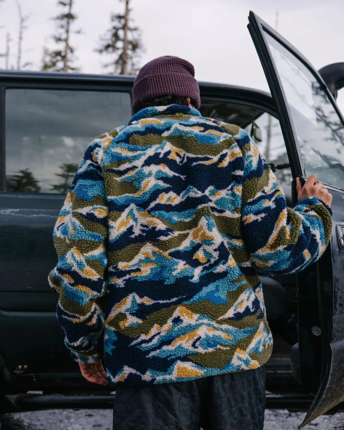 Fleece|Fleece|Passenger Offroad Recycled Sherpa Half Zip Fleece - Mount Scenic Khaki Green MountScenicKhakiGreen