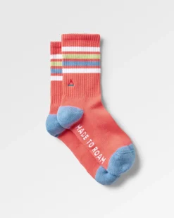 Surf Accessories|Socks|Passenger Organic Mid-weight Crew Socks - Shell Pink ShellPink