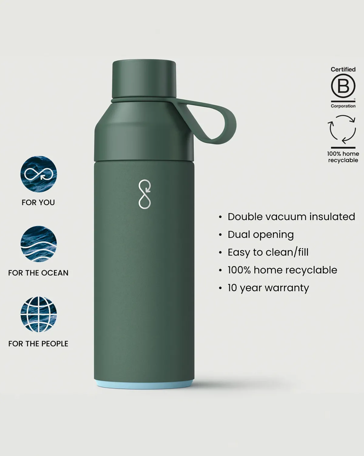 Outdoor Kitchenware|Passenger Original Ocean Bottle 500ml - Forest Green ForestGreen