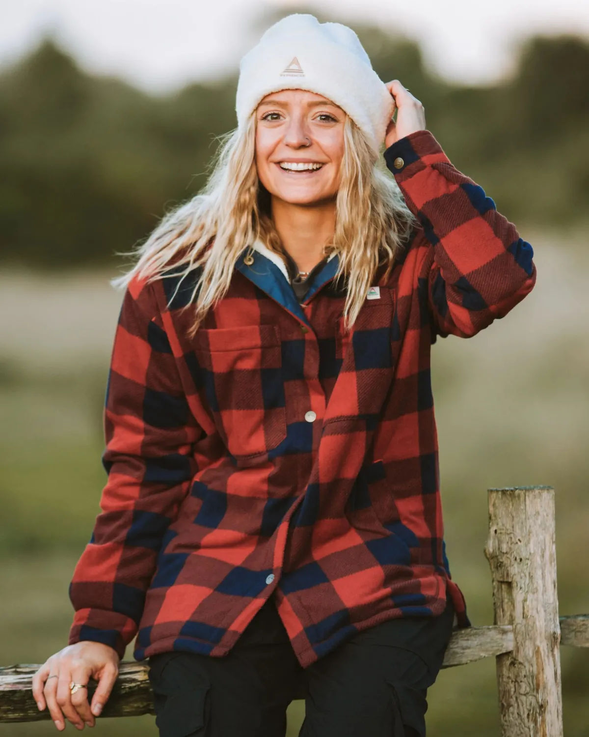 Fleece|Fleece|Passenger Orion Recycled Polar Fleece Long Sleeve Shirt - Red Ochre Buffalo RedOchreBuffalo