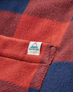 Fleece|Fleece|Passenger Orion Recycled Polar Fleece Long Sleeve Shirt - Red Ochre Buffalo RedOchreBuffalo