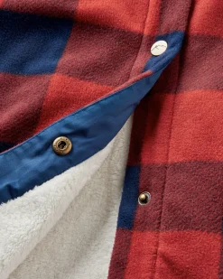 Fleece|Fleece|Passenger Orion Recycled Polar Fleece Long Sleeve Shirt - Red Ochre Buffalo RedOchreBuffalo