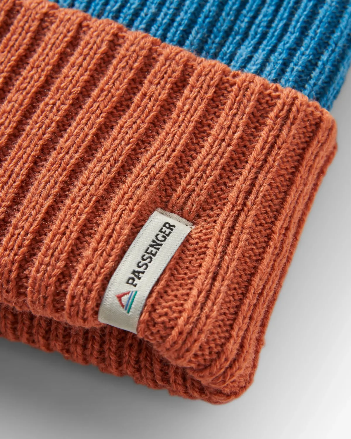 Beanies|Beanies|Passenger Outlook Recycled Beanie - Baked Clay/Blue Steel BakedClay/BlueSteel