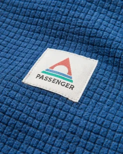 Fleece|Fleece|Passenger Overlook Recycled Grid Polar Fleece - Dark Denim/Pebble Grey DarkDenim/PebbleGrey