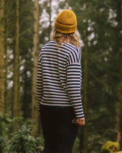 Tops & T-Shirts|Passenger Panorama Striped Long Sleeve T-Shirt - Deep Navy DeepNavy