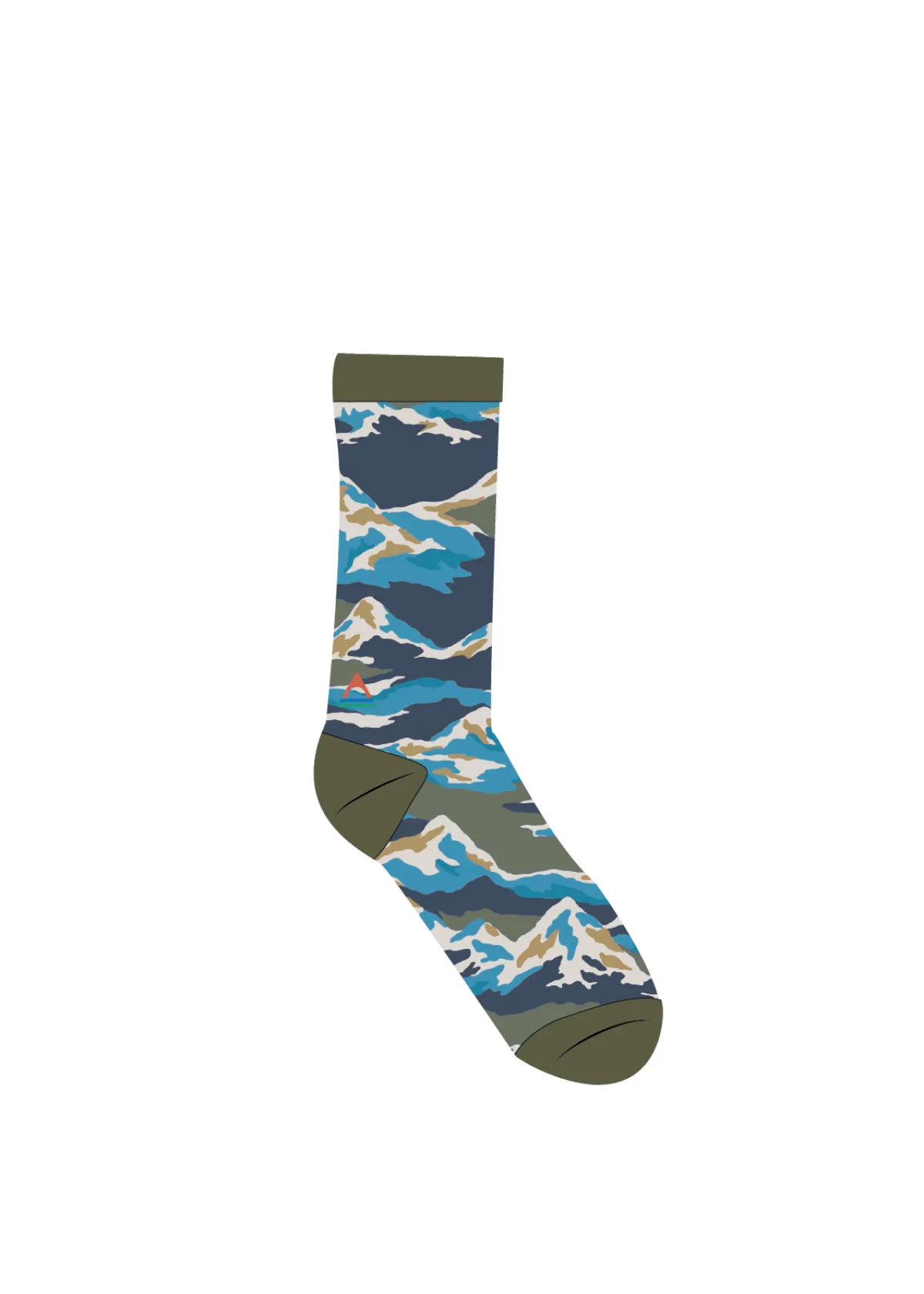 Socks|Passenger Peak Organic Midweight Crew Socks - Khaki Green KhakiGreen