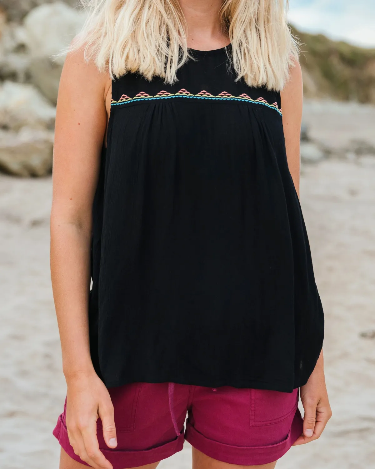 Tank Tops|Passenger Petal Tank Top - Black