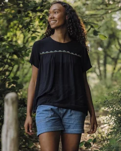 Tops & T-Shirts|Tank Tops|Passenger Petal Top - Black
