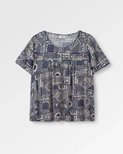 Tank Tops|Tops & T-Shirts|Passenger Petal Top - Vintage Patchwork Navy VintagePatchworkNavy
