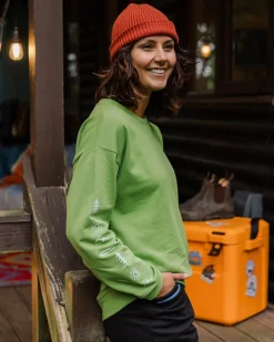 Hoodies & Sweatshirts|Sweatshirts|Passenger Phoenix Recycled Cotton Oversized Sweatshirt - Pear Green PearGreen