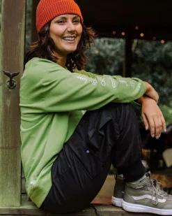 Hoodies & Sweatshirts|Sweatshirts|Passenger Phoenix Recycled Cotton Oversized Sweatshirt - Pear Green PearGreen