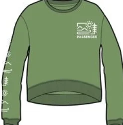 Hoodies & Sweatshirts|Sweatshirts|Passenger Phoenix Recycled Cotton Oversized Sweatshirt - Pear Green PearGreen