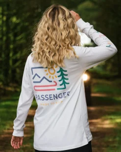 T-Shirts & Tank Tops|Passenger Phoenix Recycled Long Sleeve T-Shirt - White