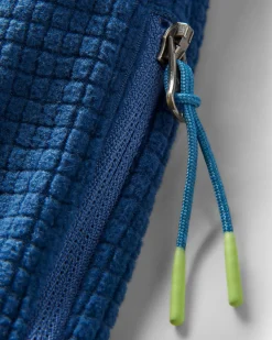 Fleece|Fleece|Passenger Point Recycled Grid Polar Fleece Hoodie - Dark Denim DarkDenim