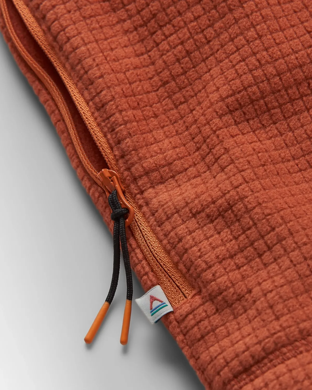 Tops|Hoodies|Passenger Point Recycled Grid Polar Fleece Hoodie - Baked Clay BakedClay