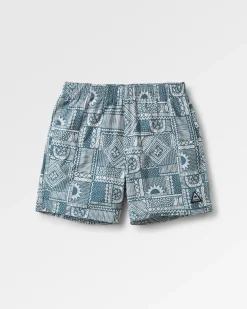 Bottoms|Shorts|Passenger Porto Recycled All Purpose Swim Shorts - Vintage Patchwork Dark Forest VintagePatchworkDarkForest