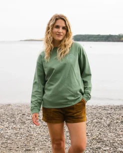 Sweatshirts|Hoodies & Sweatshirts|Passenger Rainbow Recycled Cotton Oversized Sweatshirt - Dark Ivy DarkIvy