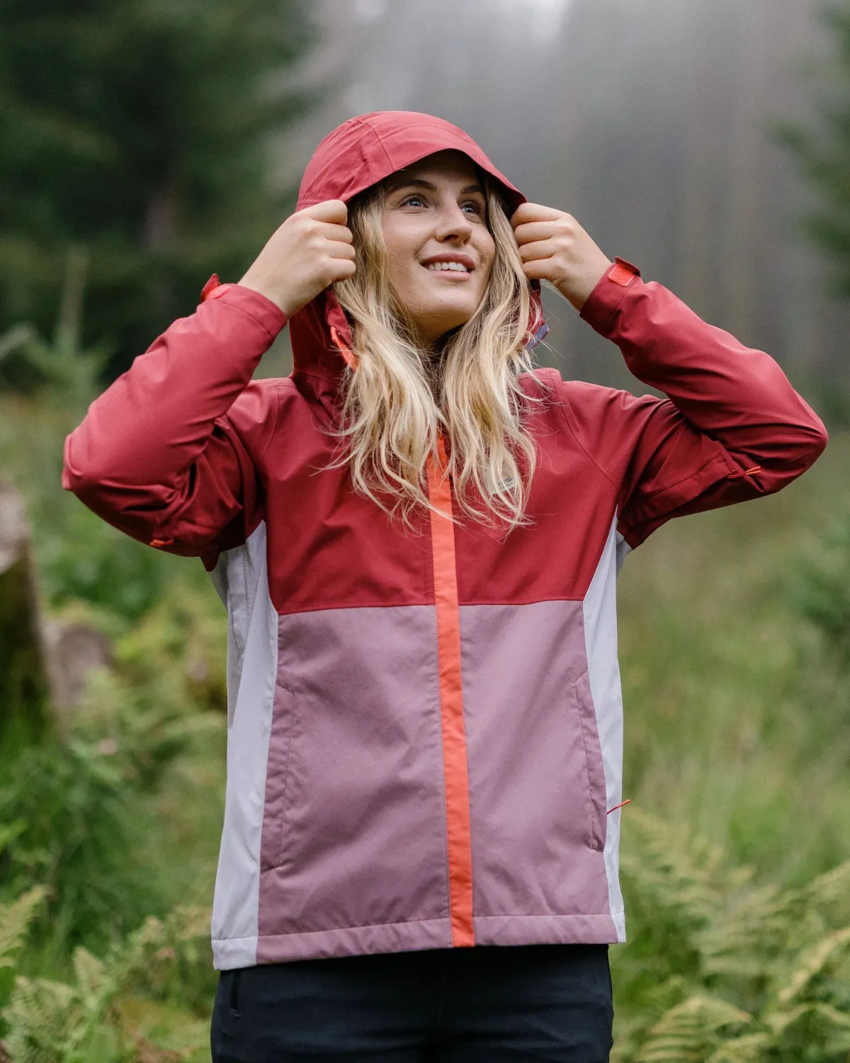 Outdoor Active|Jackets|Passenger Rainstorm Recycled Waterproof Jacket - Forest Berry/Berry ForestBerry/Berry