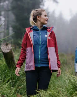 Outdoor Active|Jackets|Passenger Rainstorm Recycled Waterproof Jacket - Forest Berry/Berry ForestBerry/Berry