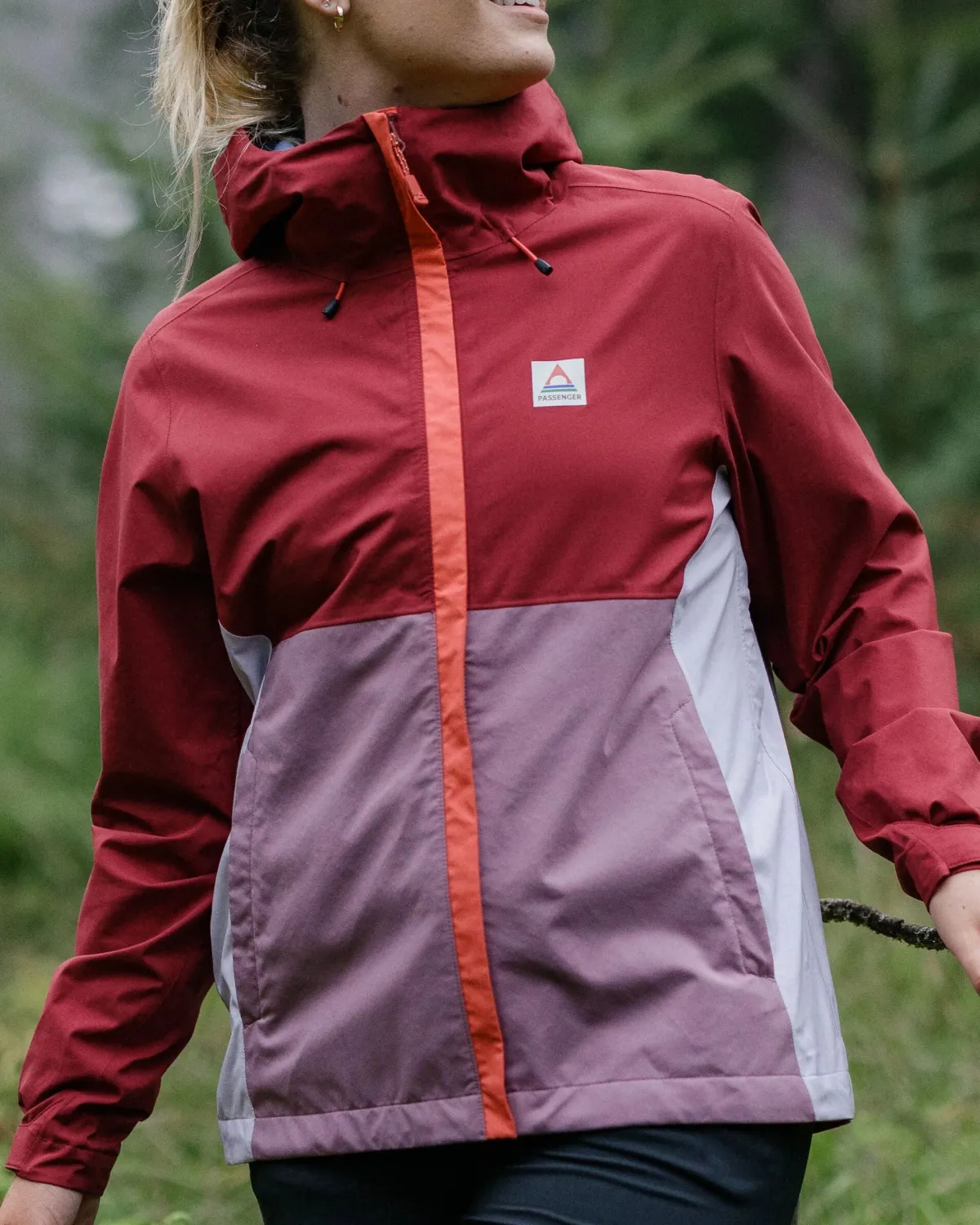 Outdoor Active|Jackets|Passenger Rainstorm Recycled Waterproof Jacket - Forest Berry/Berry ForestBerry/Berry