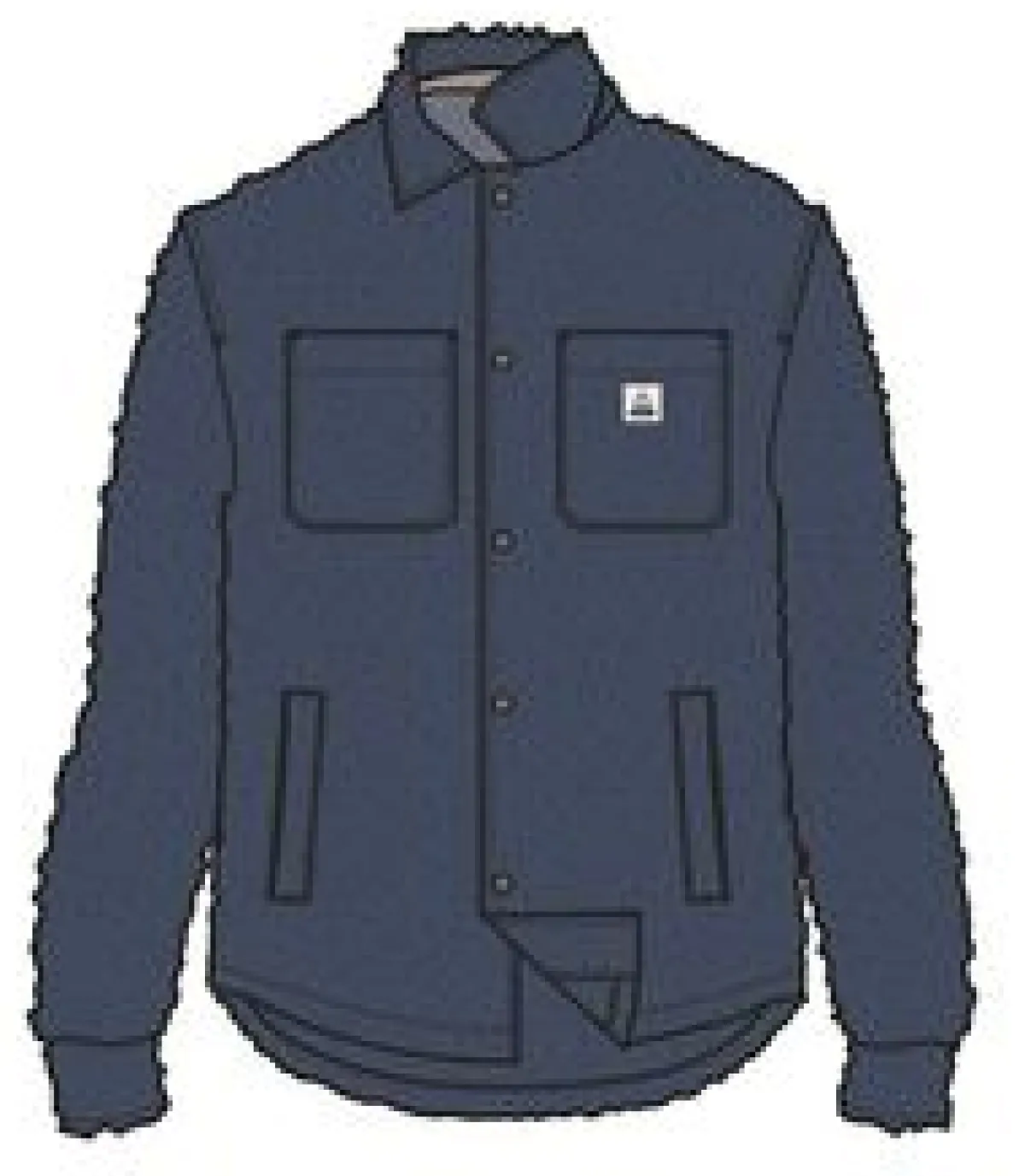 Shirts|Fleece|Passenger Rappel Recycled Sherpa Oversized Shirt - Dark Denim DarkDenim